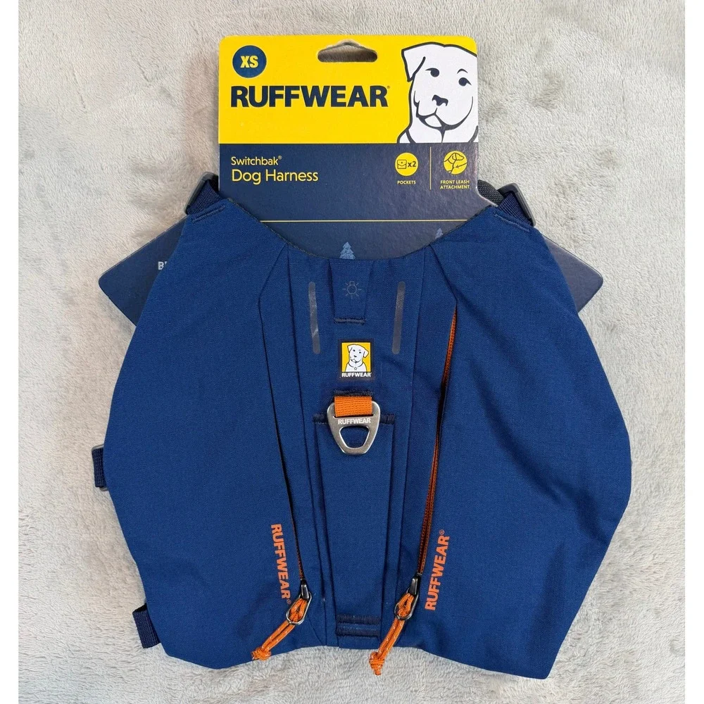 NWT Ruffwear Dog Switchback Hiking Outdoor Harness Blue XS